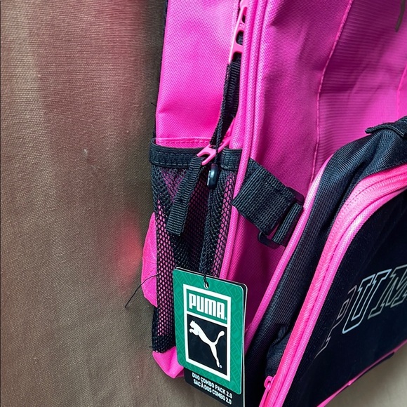 Puma Vibrant Pink and Black Backpack - Picture 2 of 7